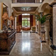 Custom ceiling designs and spanish plaster and custom glazed columns first floor viewvid